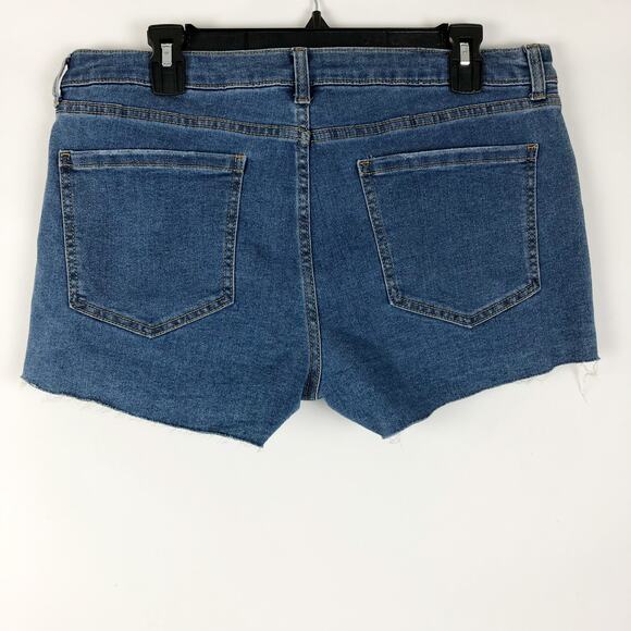 BP Nordstrom Womens Denim Cut Off Short Size 34 US 18 Blue High Waisted NWOT - Picture 4 of 6